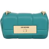 Love Moschino Engraved Logo Quilted Shoulder Bag - Green
