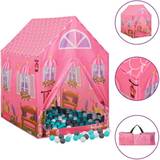 Fabric Play Tent vidaXL Legetelt til børn 69x94x104 cm med 250 bolde pink