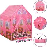 Fabric Play Tent vidaXL Legetelt til børn 69x94x104 cm med 250 bolde pink