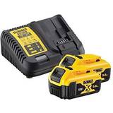 Batteries & Chargers Dewalt DCB184 5.0ah 18v XR Lithium Ion Battery Twin Pack DCB115 Charger
