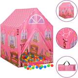 Fabric Play Tent vidaXL legetelt til børn 69x94x104 cm med 250 bolde pink