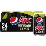 Pepsi Food & Drinks Pepsi Max Lime No Sugar Cola Can 33cl 24pack
