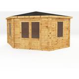 Small Cabins Mercia 4m 4m Corner Log Cabin 28mm (Building Area )