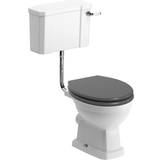 Signature Aphrodite Low Level Toilet with Lever Cistern Grey Ash Soft Close Seat