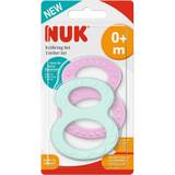Nuk Baby Bottle Accessories Nuk Multi-Surface Teether Set 0 Months Pack of 2 Multicoloured