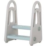 Homcom TwoStep Stool for Kids Toddlers with Handle for Toilet Potty Training
