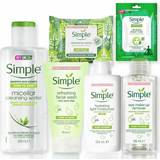 Facial simple wash Simple Core Bundle Of Emur, Micellar Water,Face Wash,Light Cream,Bio Wipes,Mask