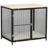 Pawhut Dog Crate with Water-Resistant Cushion Medium 80x71.1cm