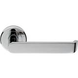 Faced Lever on Concealed Fix Round Rose 50.5mm Diameter Polished Chrome