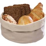 White Bread Baskets APS Round Small Canvas Bag Bread Basket