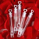 56 Pack Mini White Heart Bubble Wands- Perfect Bubble Toy Ideal Party Favors Weddings Support Valentine Day family reunion Festival