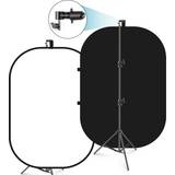 Neewer Chromakey Collapsible Backdrop with Support Stand Black/White, 59 x 79" 10096889