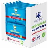 Cheap Hand Sanitisers 12 X Green Shield Anti Bacterial Handy Wipes 15 X Pack