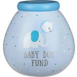 Other Decoration Kid's Room Little Elephant Baby Boy Blue Money Pot Of Dreams Save Up & Smash Money Box