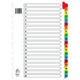 Sticky Notes on sale Multicoloured A4 1-20 Mylar Index WX01521 WX01521