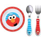 Nuk Plates & Bowls Nuk Sesame Street 3 Piece Set, Bowl, Fork, Spoon, Elmo Assorted P 3 Piece Set