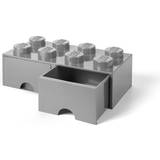 Lego storage brick 8 Lego 8-Stud Medium Stone Gray Storage Brick Drawer