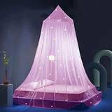 Pink Canopys Kid's Room Stars Bed Canopy Glow The Dark Eimilaly Bed Canopy Mosquito Net Princess