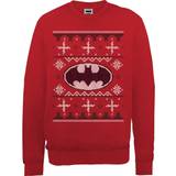 Christmas Jumpers DC Comics Batman Christmas Knit Logo Christmas Sweater - Red