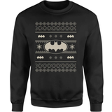 Christmas Jumpers DC Comics Batman Christmas Bat Knit Christmas Sweater - Black