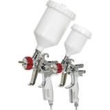 Loops 2 PACK HVLP Gravity Fed Spray Gun Airbrush Set Top-Coat & Detail Touch Up