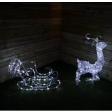 Christmas Lamps Premier Acrylic Reindeer Sleigh Christmas Lamp