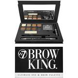 W7 Brow King Ultimate Eyebrow Kit Shape, Define & Groom Palette Professional Makeup Set