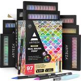 Arteza Real Brush Pens, 96 Paint Markers with Flexible Brush Tips, Professional Watercolour Pens for Painting, Drawing, Colouring & More, 100%