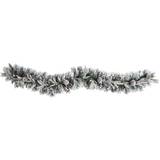 Nearly Natural 6Ft Pre-Lit LED Flocked Garland with Pinecones Christmas Tree