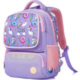School Backpack for Kids Children Unicorn Purple Pink Casual Daypack Book Bag Rucksack (Unicorn Purple)