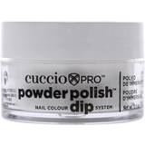 Cuccio Pro Powder Polish Nail Colour Dip System - White With Silver Mica