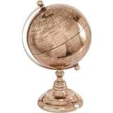 Globes on sale Litton Lane Harper & Willow Rose Gold Aluminum Traditional Globe