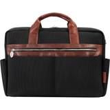 McKlein USA 79105 17 in. U Series Southport Nylon Two-Tone Dual-Compartment Laptop & Tablet Briefcase, Black