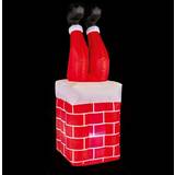 Premier Decorations 1.6M Inflatable Santa Stuck in the Chimney