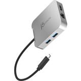 Chargers - Silver Batteries & Chargers j5create JCD391 4K60 Elite USB-CÃÂ PD Multi-Port Adapter, Silver