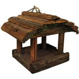Selections Hanging Wooden Bird Table Feeder
