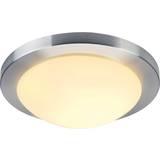 E27 Ceiling Flush Lights SLV Melan White/Silver Ceiling Flush Light 32cm