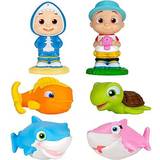Jazwares Bath Toys Jazwares CoComelon Bath Squirter Toys, 6 Pieces Includes JJ, Baby Shark, Mommy Shark, Turtle & Goldfish Water Toys for Toddlers & Kids Ages 18 Months