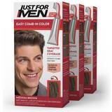 Just For Men Easy CombIn Color Gray Hair Coloring with Comb Applicator Medium Brown A35 3pk