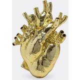 Seletti Love In Bloom Giant Resin Heart Gold Vase