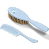 BabyOno Take Care Hairbrush and Comb III Set Blue (for Children from Birth)