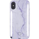 LuMee Duo Marble Apple iPhone Xs X Case Lavender Marble