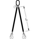 Plastic Cuffs & Ropes Round sling suspension set, length 1 m, 2-leg, violet