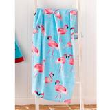 Multicoloured Bath Towels Catherine Lansfield Flamingo Bath Towel Multicolour, Blue (160x76cm)