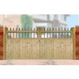 Space Saving Stairs Hampton Wooden Low Double (Driveway) Gate 3600 mm