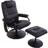 Massage Chairs Homcom Massage Recliner Chair Padded Ottoman 10 Point Vibration Black