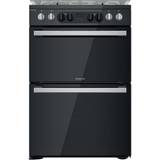 Dual fuel cooker 60cm Hotpoint HDM67G8CCB/UK Dual Fuel