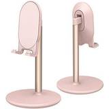 Bright Stone Phone Stand for Desk, Adjustable Tablet Stand Phone Holder for Desk, Compatible with 4"-12.9" Phones/Tablet/iPhone/iPad/Switch (Pink)