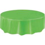 Table Cloths Unique Party 50037 Round Lime Green Plastic Tablecloth, 7ft