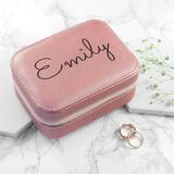 Pink Pencil Case Personalised Travel Jewellery Case